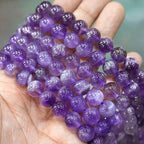 Natural Purple Amethyst Crystal Beads — Round, 4–12mm | DIY Jewelry Making