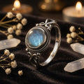 Natural Labradorite Ring — 925 Sterling Silver