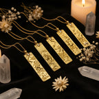 Zodiac Bar Pendant Necklace — 18K Gold & Silver Rectangle Star Sign
