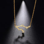 Zodiac Constellation Necklace — Silver & Gold Star Sign Pendant